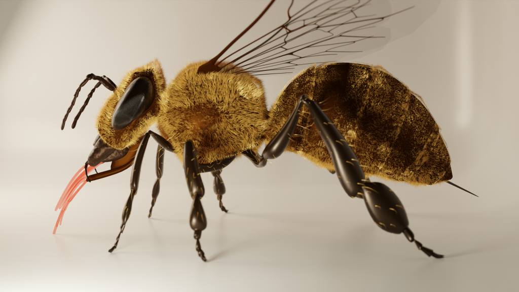 model 3d pszczoła